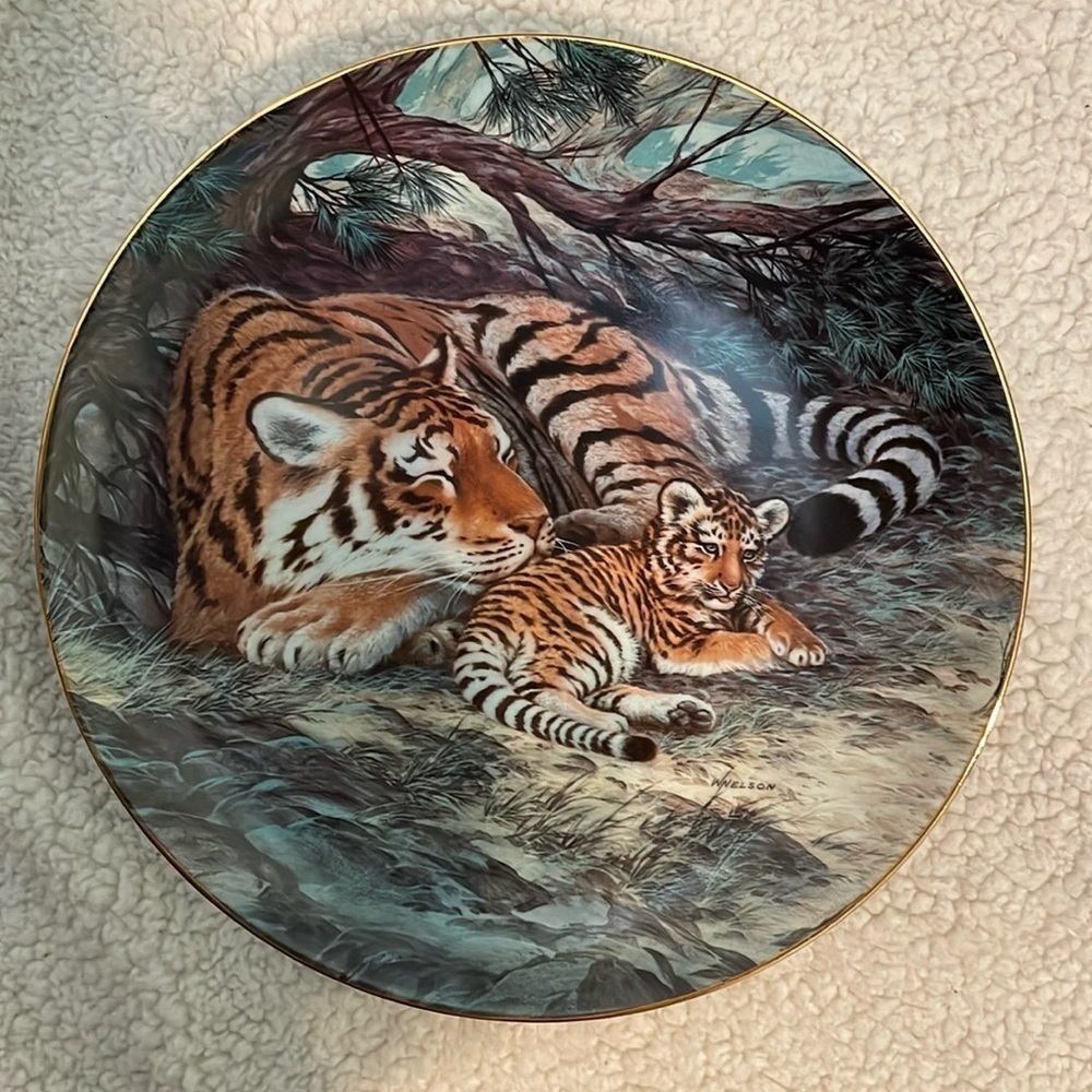 The Siberian Tiger Will Nelson Vintage Last of Their Kind Endangered Plate